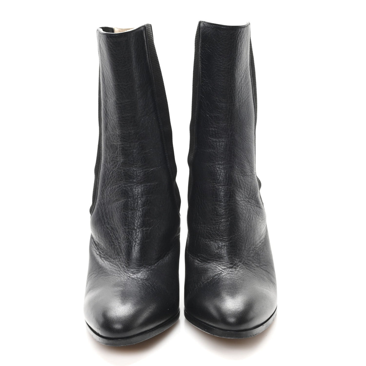 Calfskin Interlocking CC Calf Boots 38.5 Black