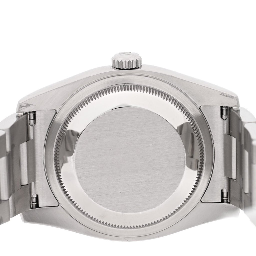 Stainless Steel 18K White Gold 36mm Oyster Perpetual Datejust Watch Black 116234