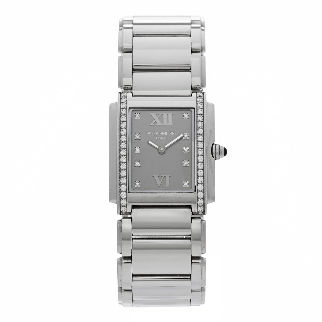 Stainless Steel Diamond 25mm Twenty-4 Quartz Watch Eternal Gray 4910/10A-010