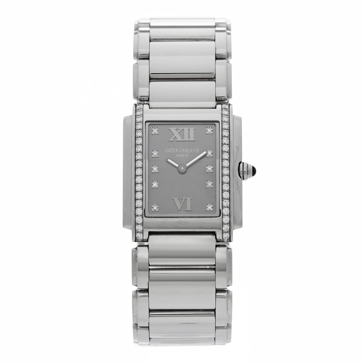 Stainless Steel Diamond 25mm Twenty-4 Quartz Watch Eternal Gray 4910/10A-010