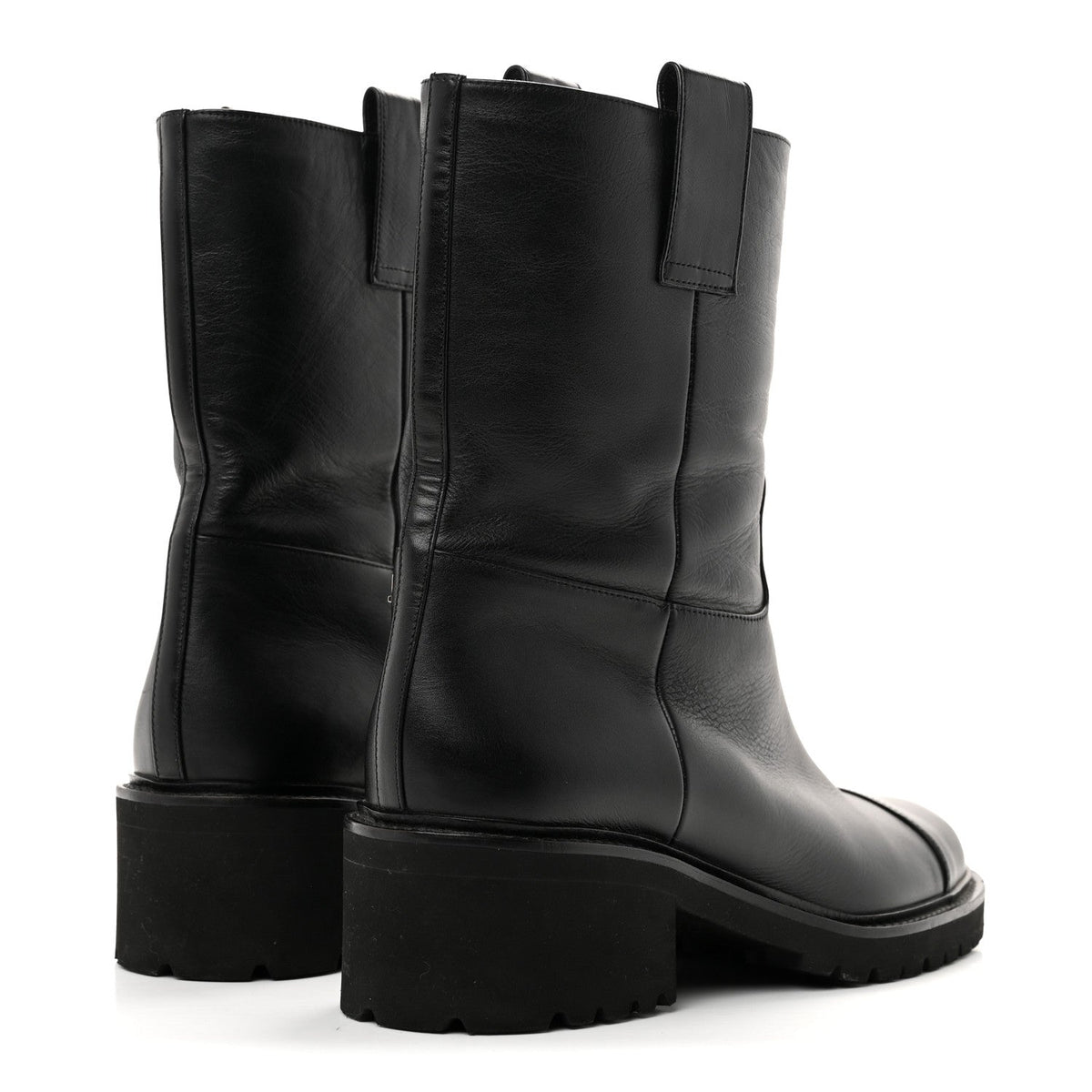 Calfskin CC Ankle Boots 39 Black