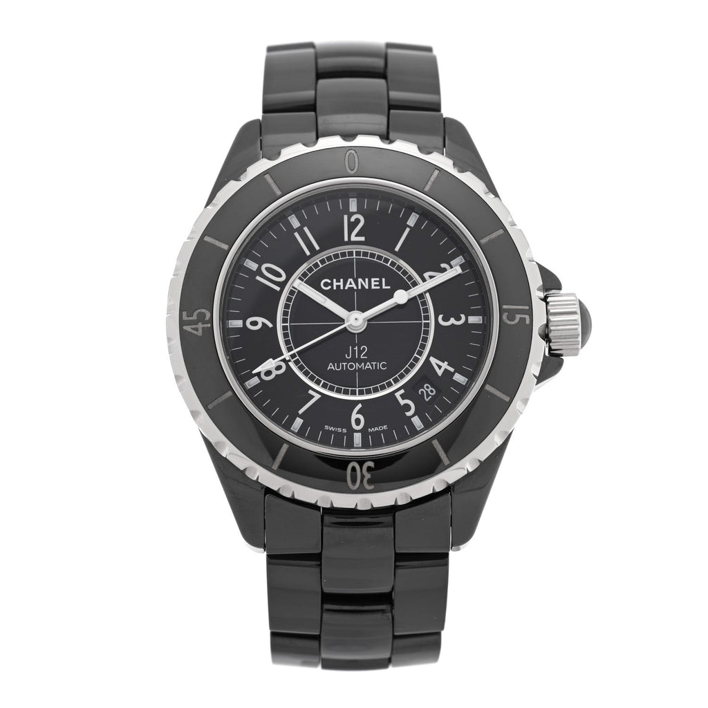 Stainless Steel Ceramic 38mm J12 Automatic Watch Black