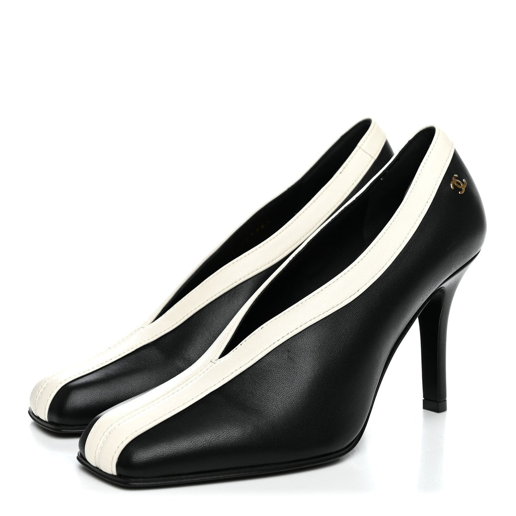 Lambskin Pumps 35.5 Black Ivory