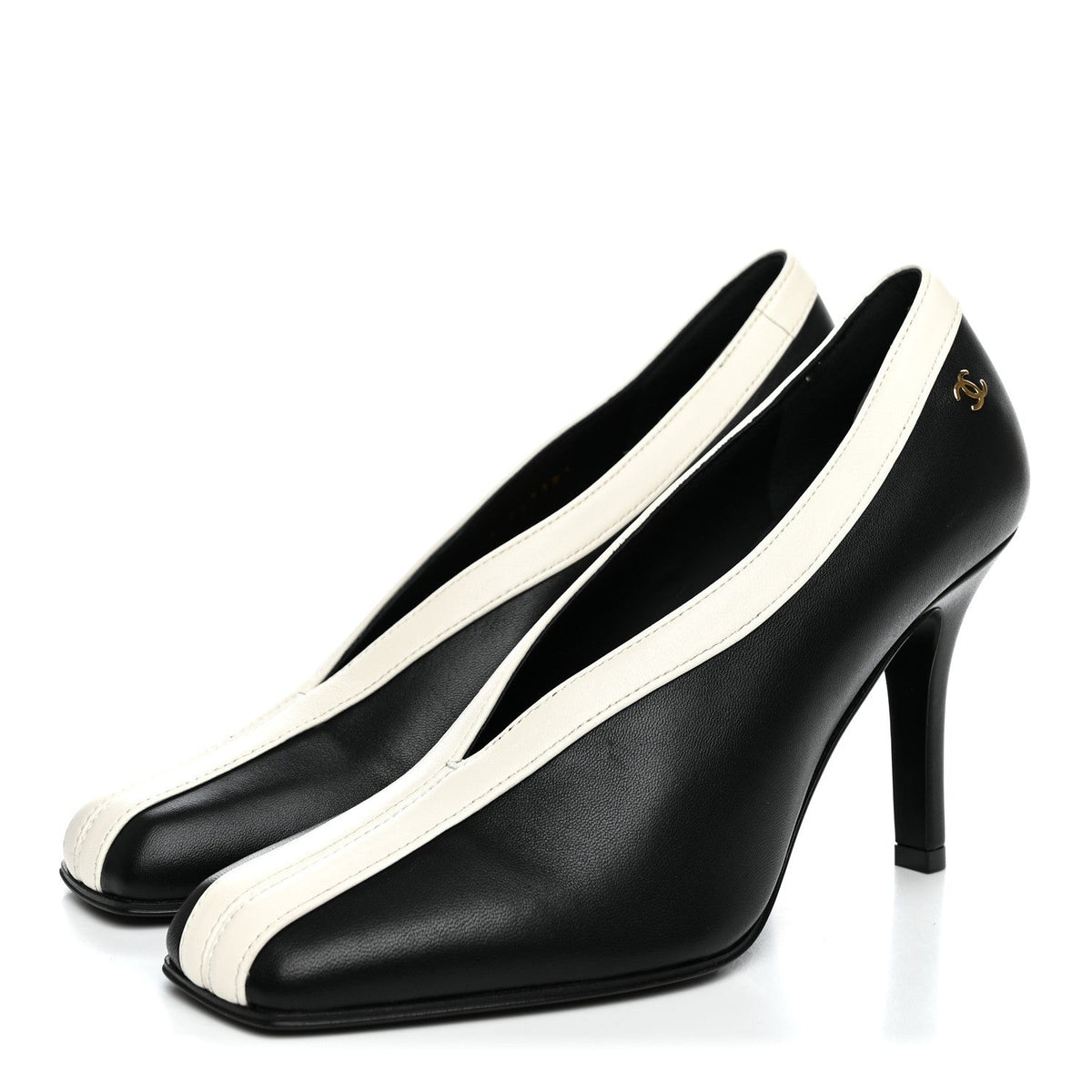 Lambskin Pumps 35.5 Black Ivory