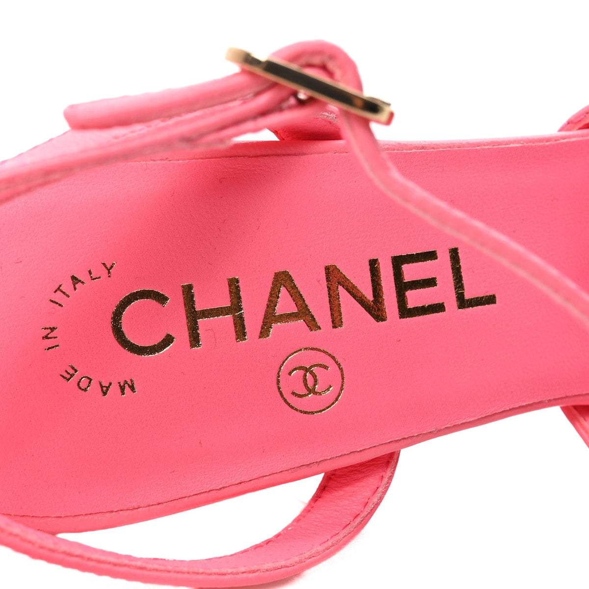 Lambskin Patent Quilted Wedge Sandals 37.5 Pink