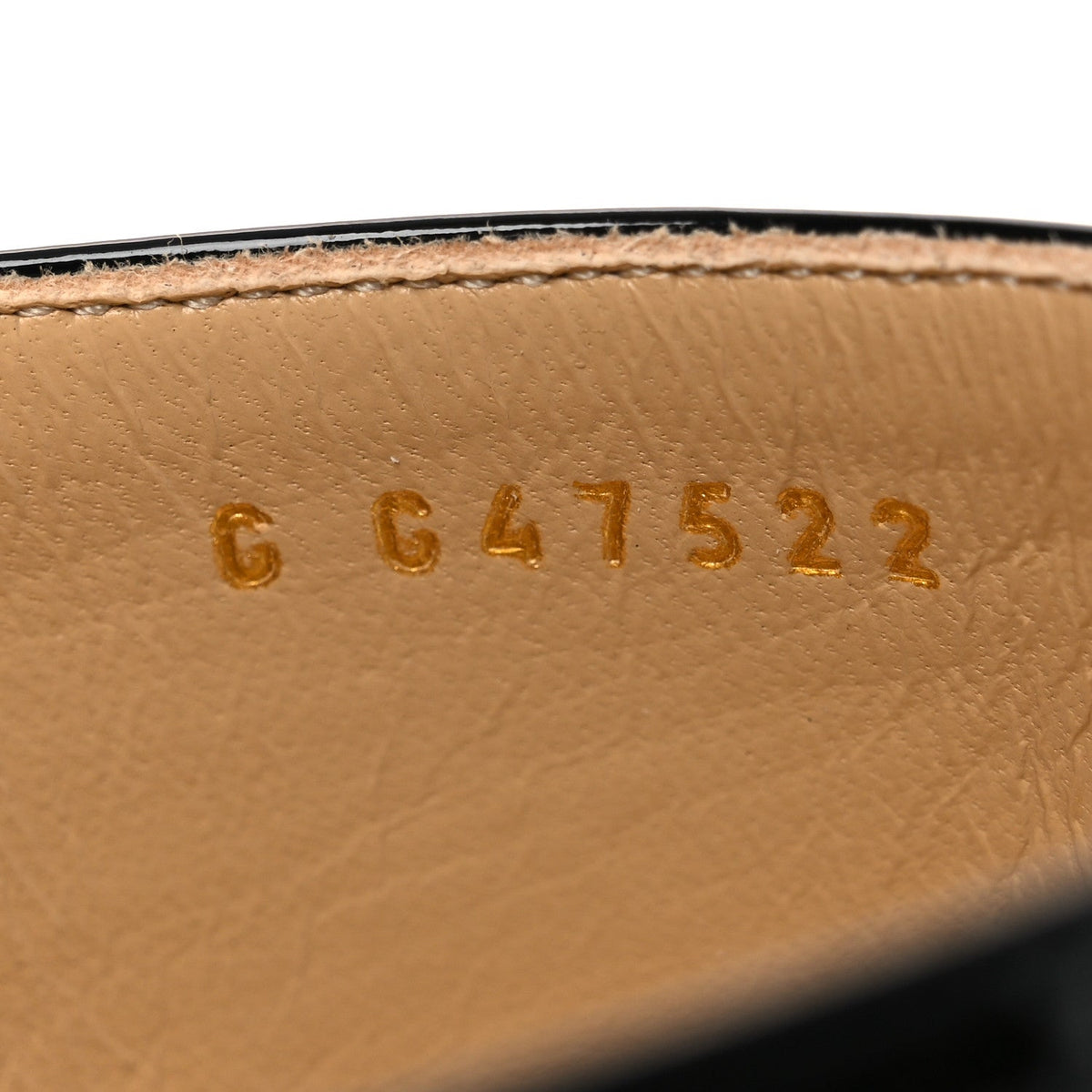 Lambskin Patent Calfskin CC Thong Sandals 38 Beige Black