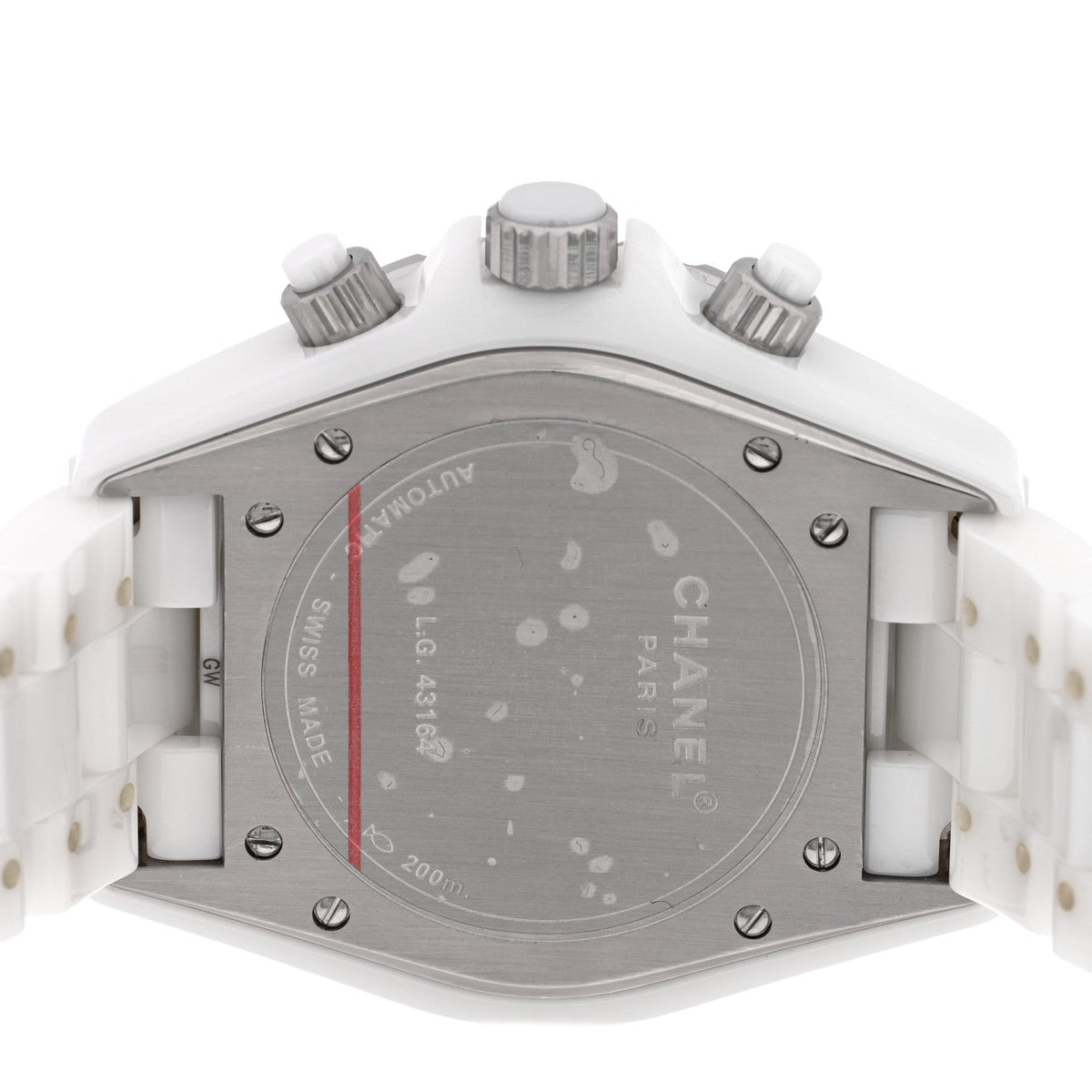 Stainless Steel Ceramic 41mm J12 Chronograph Automatic Watch White