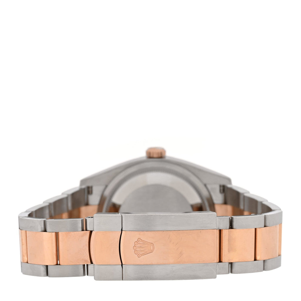 Stainless Steel 18K Everose Gold 36mm Oyster Perpetual Datejust Watch Slate 126231