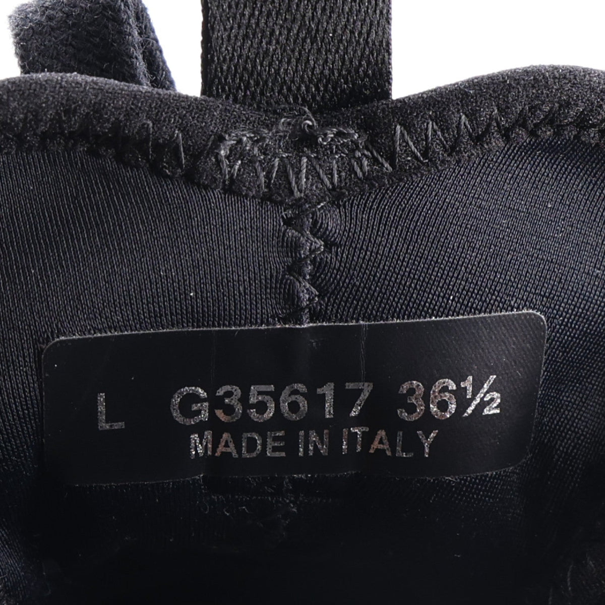 Velvet Calfskin Mixed Fibers CC Sneakers 36.5 Black