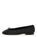 Glitter Grosgrain Cap Toe CC Ballerina Flats 40 Black