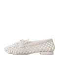 Braided Lambskin CC Mocassin Loafers 41 White 37 White