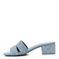 Denim Quilted Mules 38 Blue 37.5 Blue