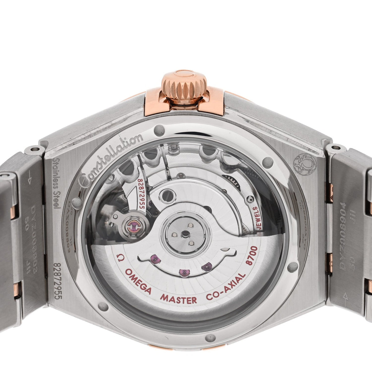 Stainless Steel 18K Sedna Gold Diamond Bezel 29mm Constellation Automatic Watch 131.25.29.20.55.001