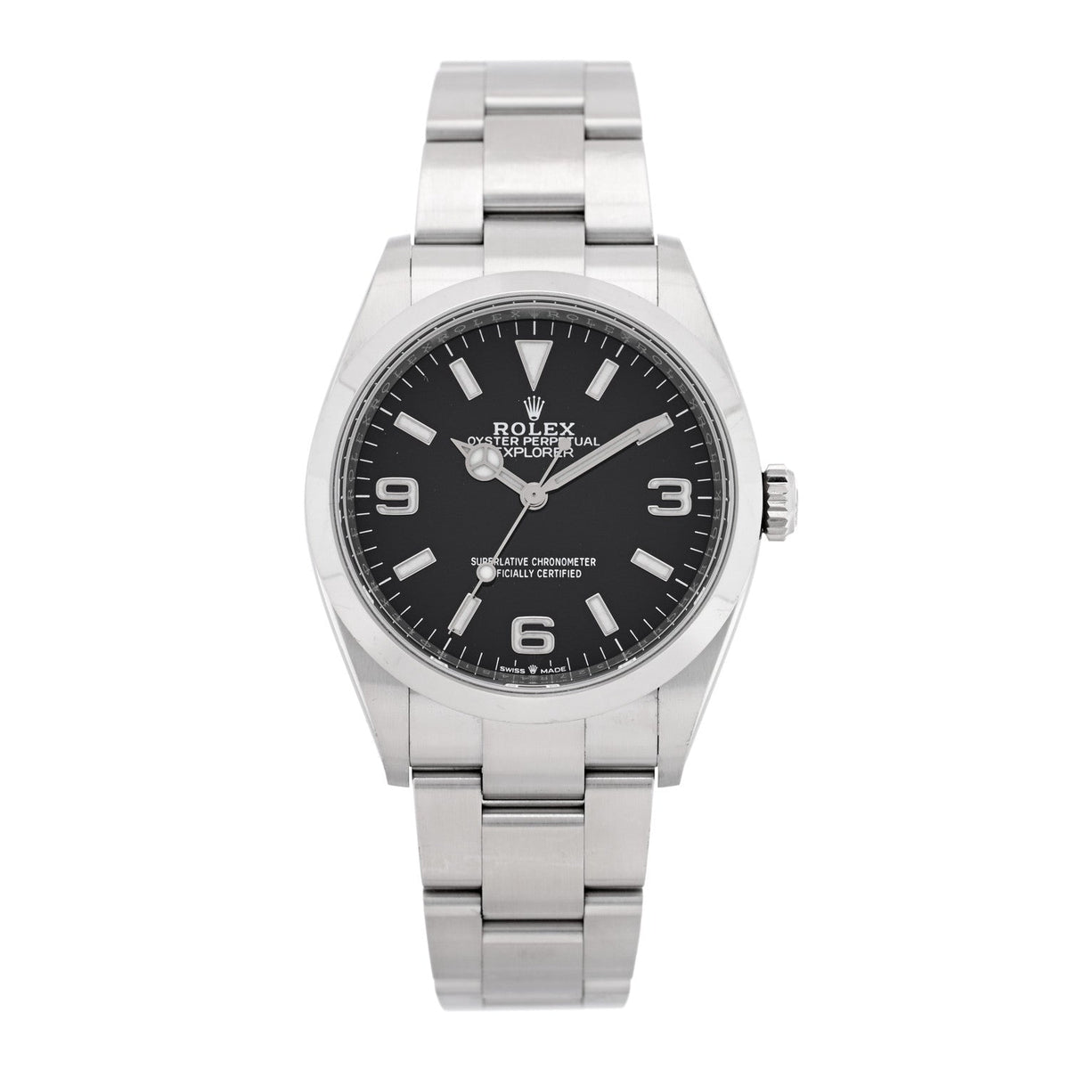 Stainless Steel 36mm Oyster Perpetual Explorer Watch Black 124270