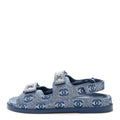 Denim CC Velcro Dad Chain CC Slide Sandals 38 Blue