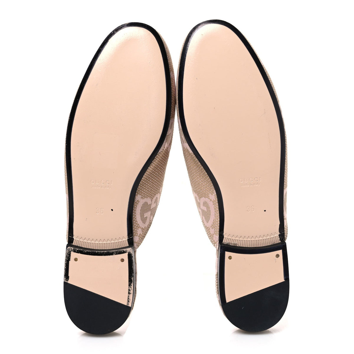 Monogram Macro GG Nappa Charlotte Womens Princetown Slippers 36 Beige Perfect Pink