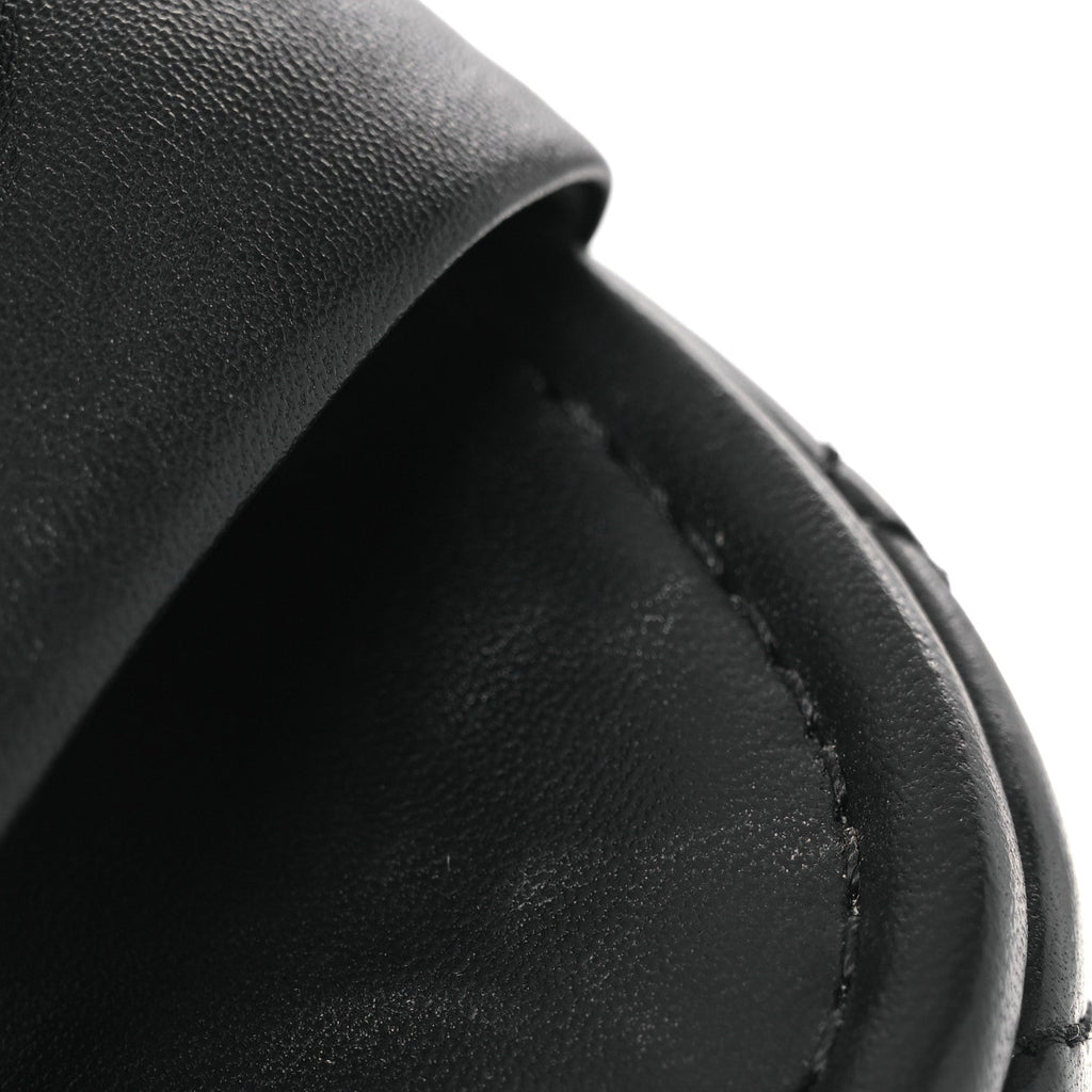 Lambskin Quilted CC Platform Mules 40 Black