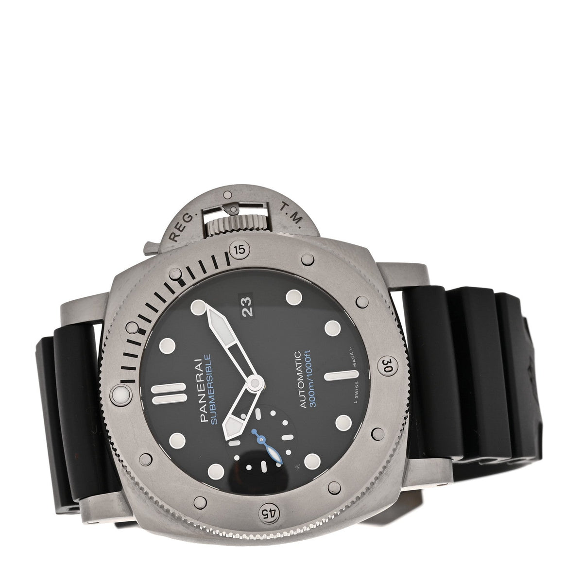 Titanium Rubber 47mm Luminor Submersible Automatic Watch Black PAM1305