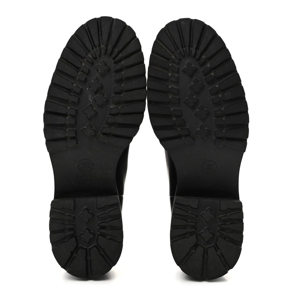 Calfskin CC Ankle Boots 39 Black