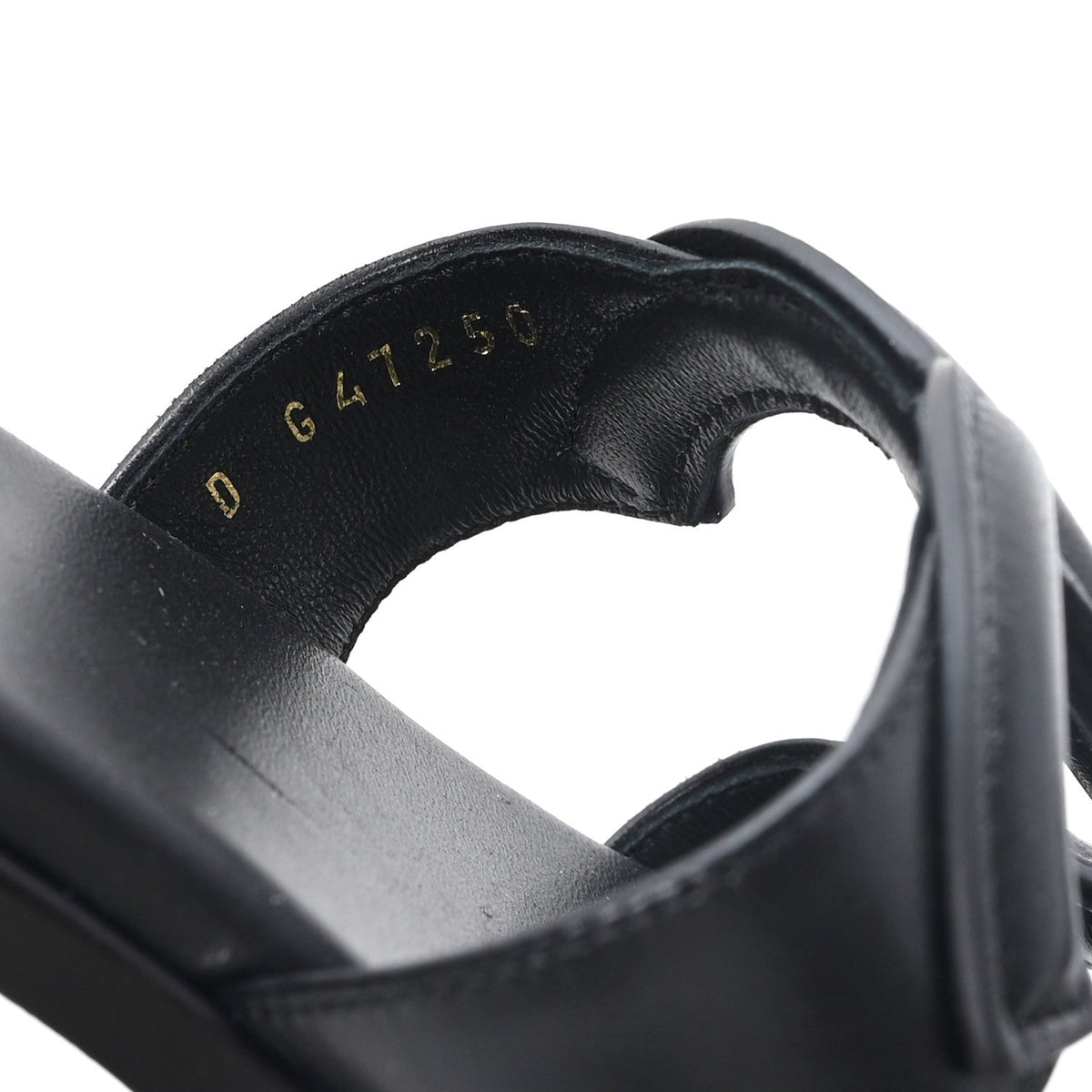 Lambskin CC Cut Out Mules Sandals 39 Black