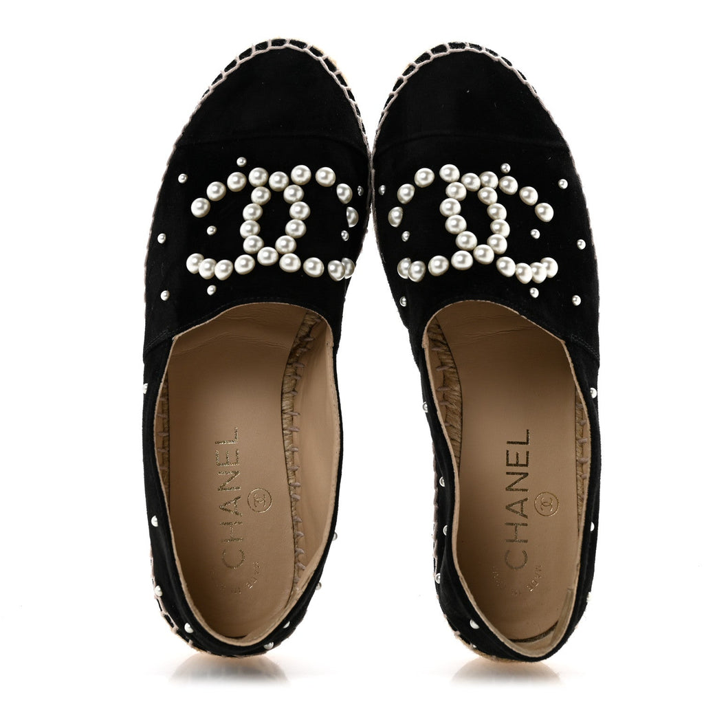 Suede Pearl CC Espadrilles 37 Black