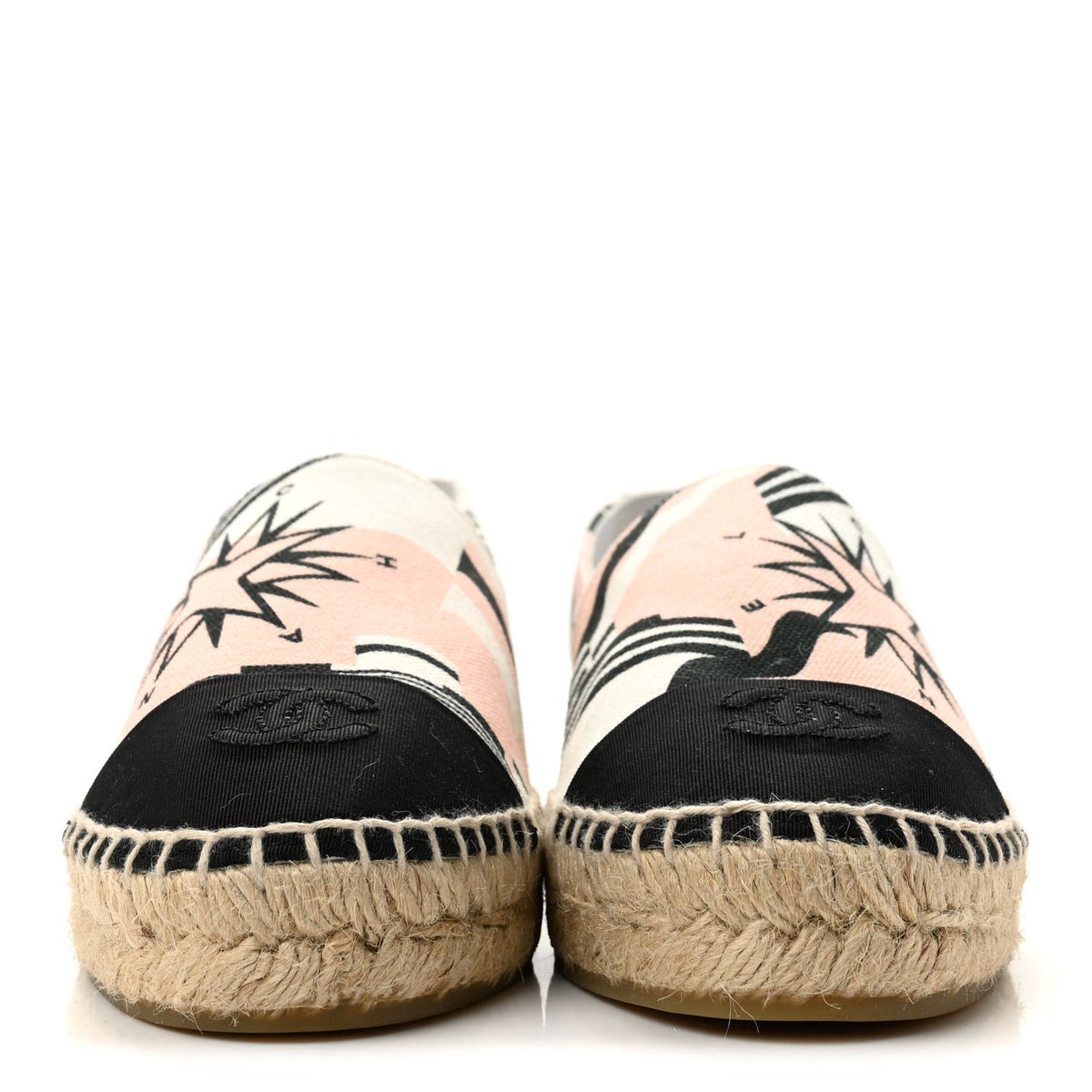 Fabric CC Espadrilles 38 Pink White Black