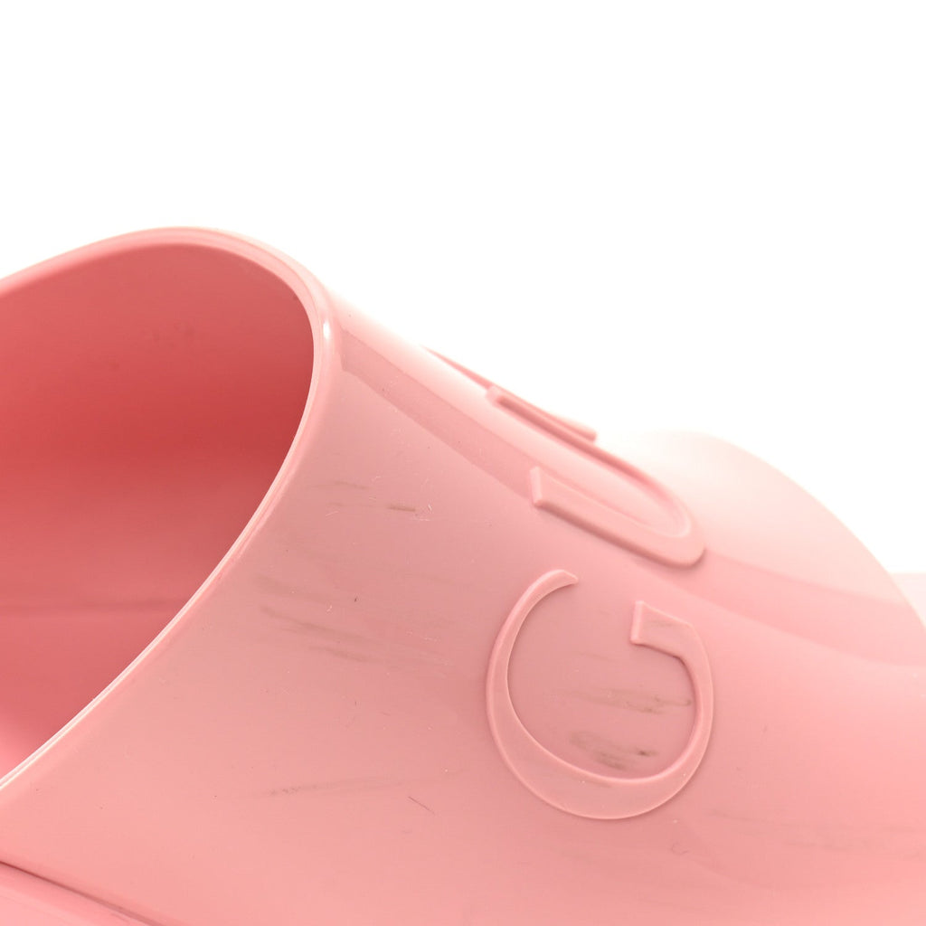 Rubber Gucci Logo Womens Platform 20/60mm Slide Sandals 38 Wild Rose