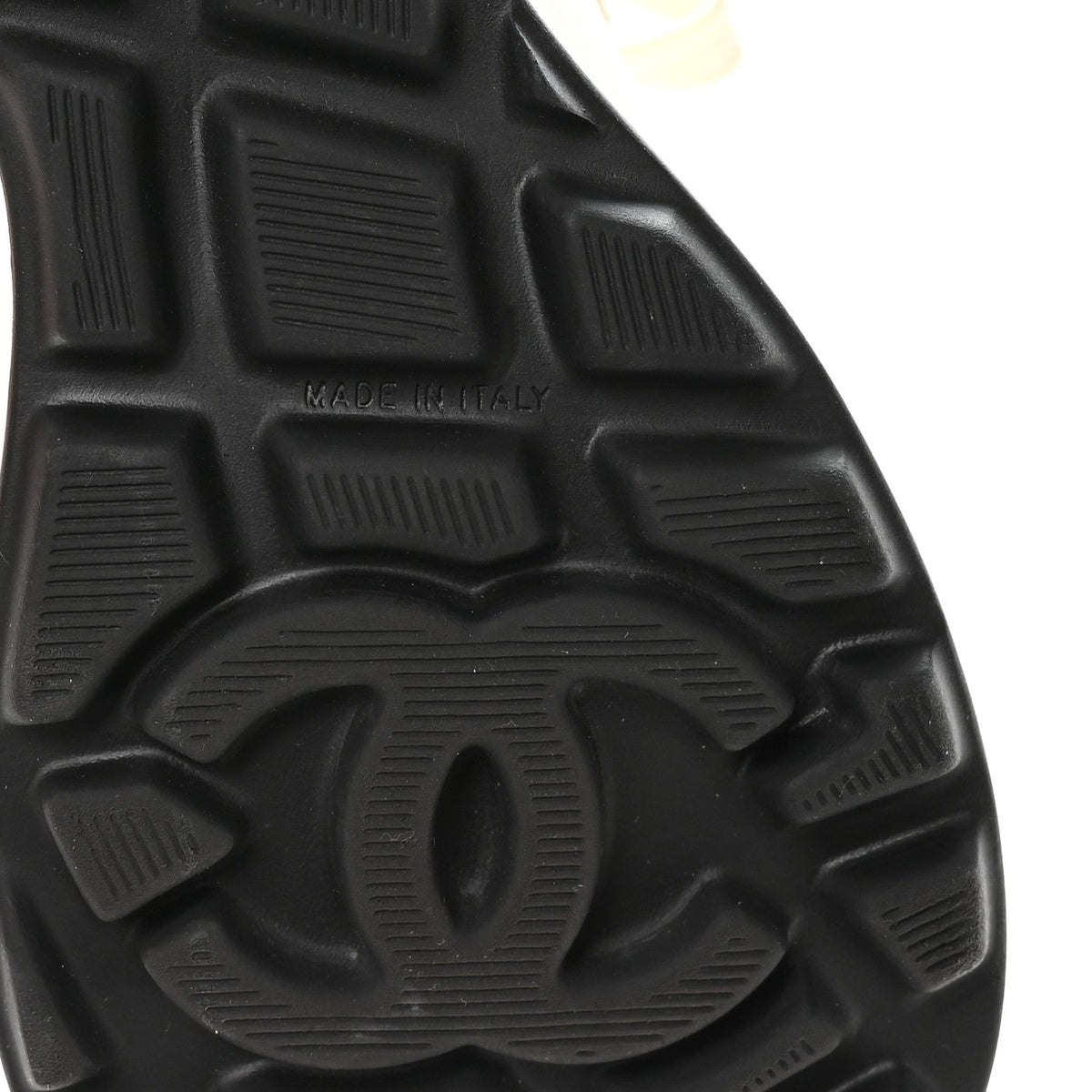 Calfskin Perforated CC Sneakers 38 White