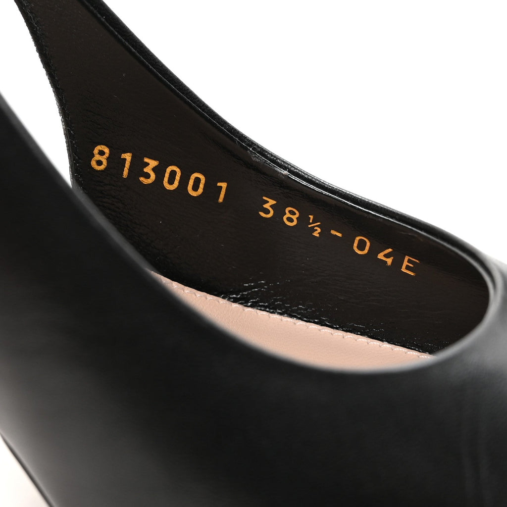 Malaga Kid 85mm Slingback Pumps 38.5 Black