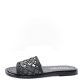 Lambskin Crochet CC Mules Sandals 36 Black