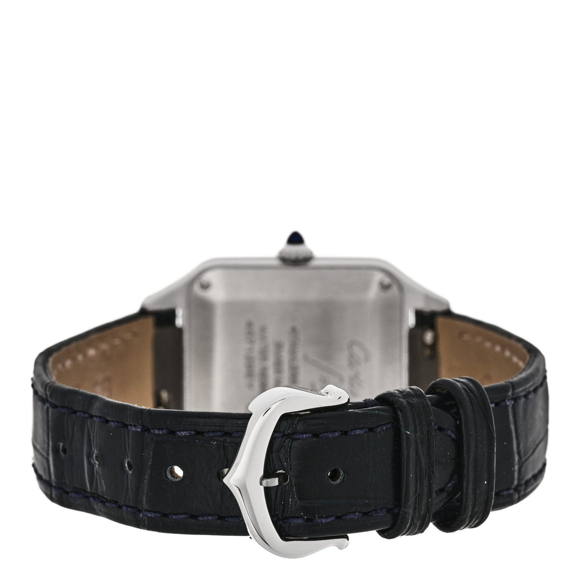 Stainless Steel Alligator 27.5mm Santos Dumont Quartz Watch
