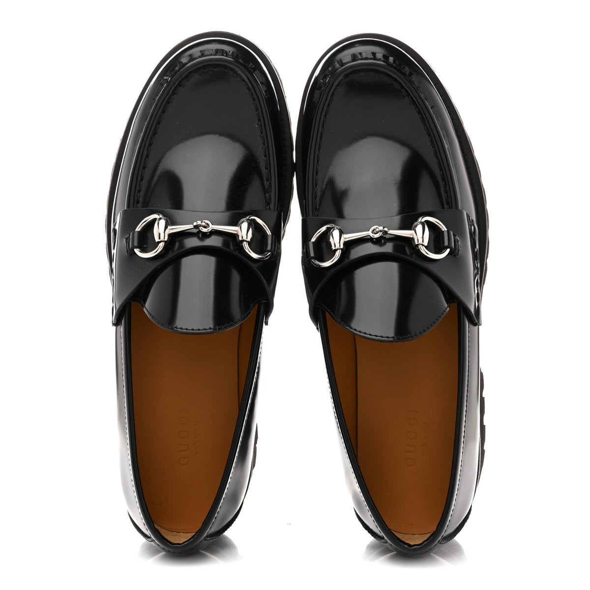 Cordovan Lux Womens Horsebit 45mm Platform Loafers 39.5 Black