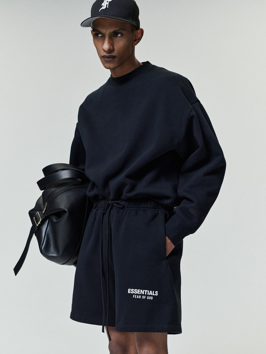 Essentials Fear Of God Jet Black Shorts