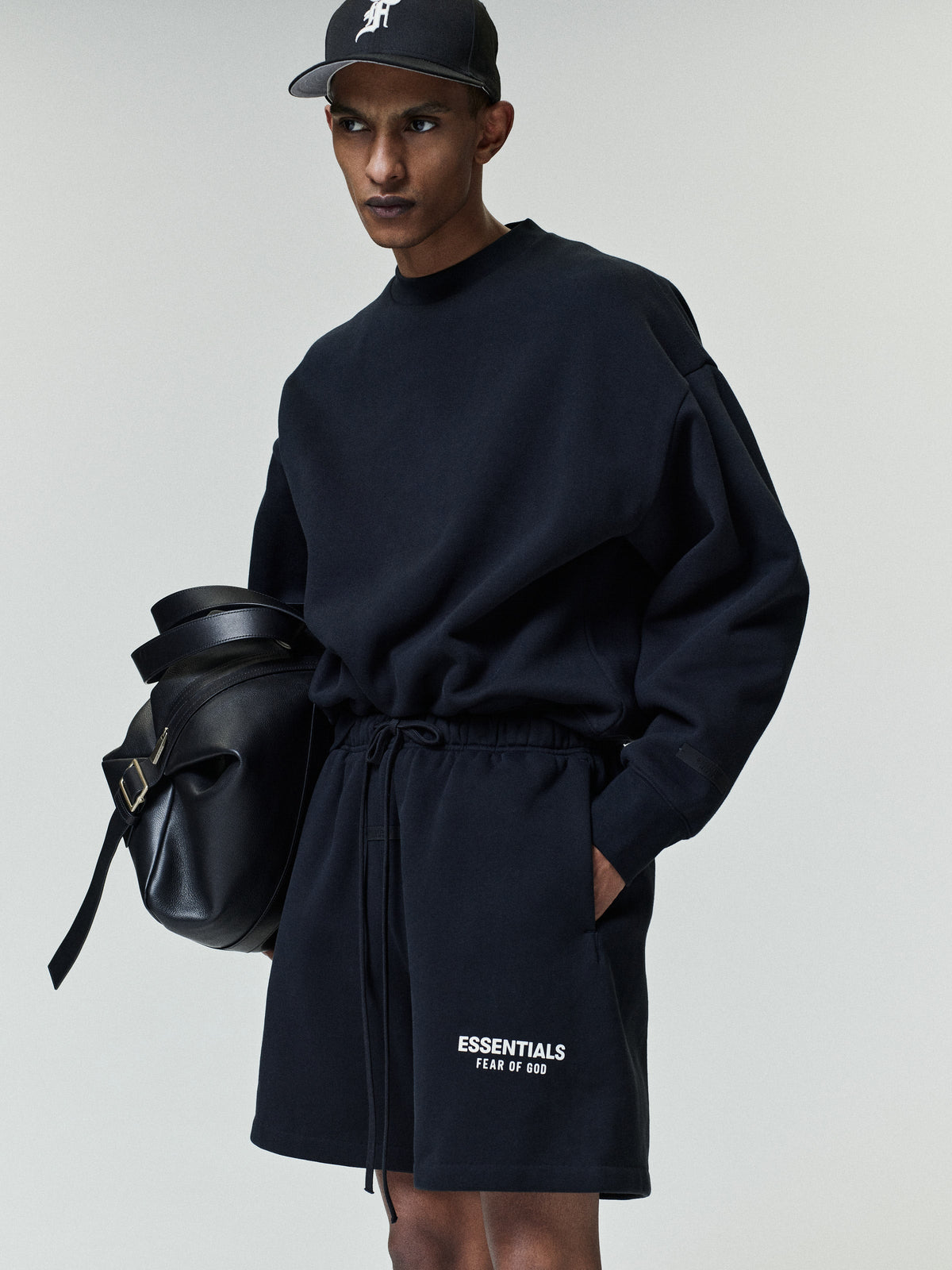 Essentials Fear Of God Jet Black Shorts