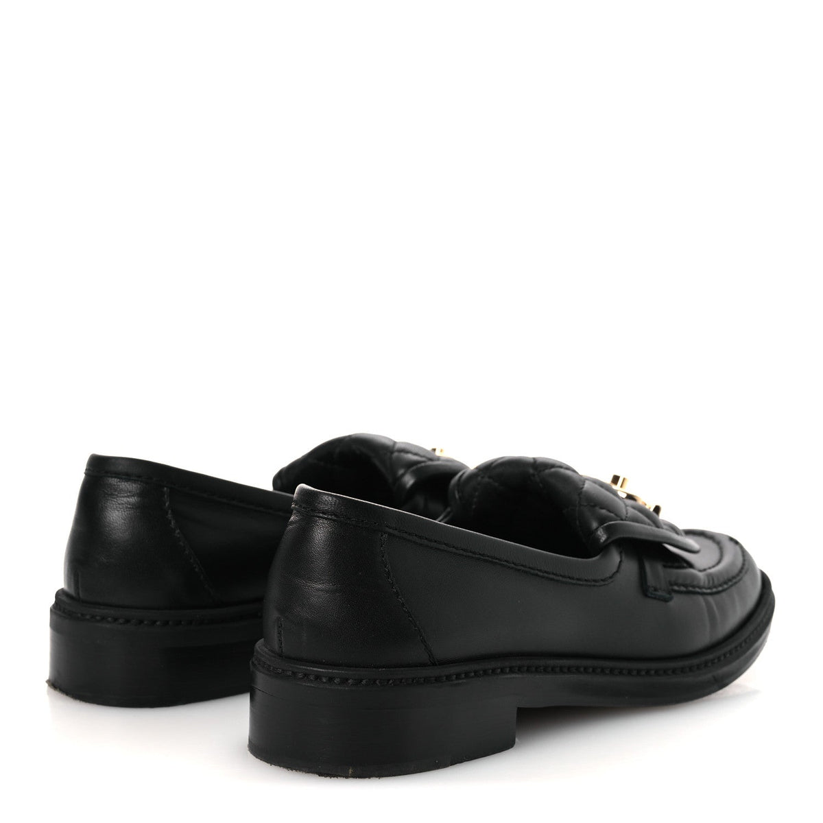 Lambskin Quilted CC Turnlock Loafers 37 Black 37 Black