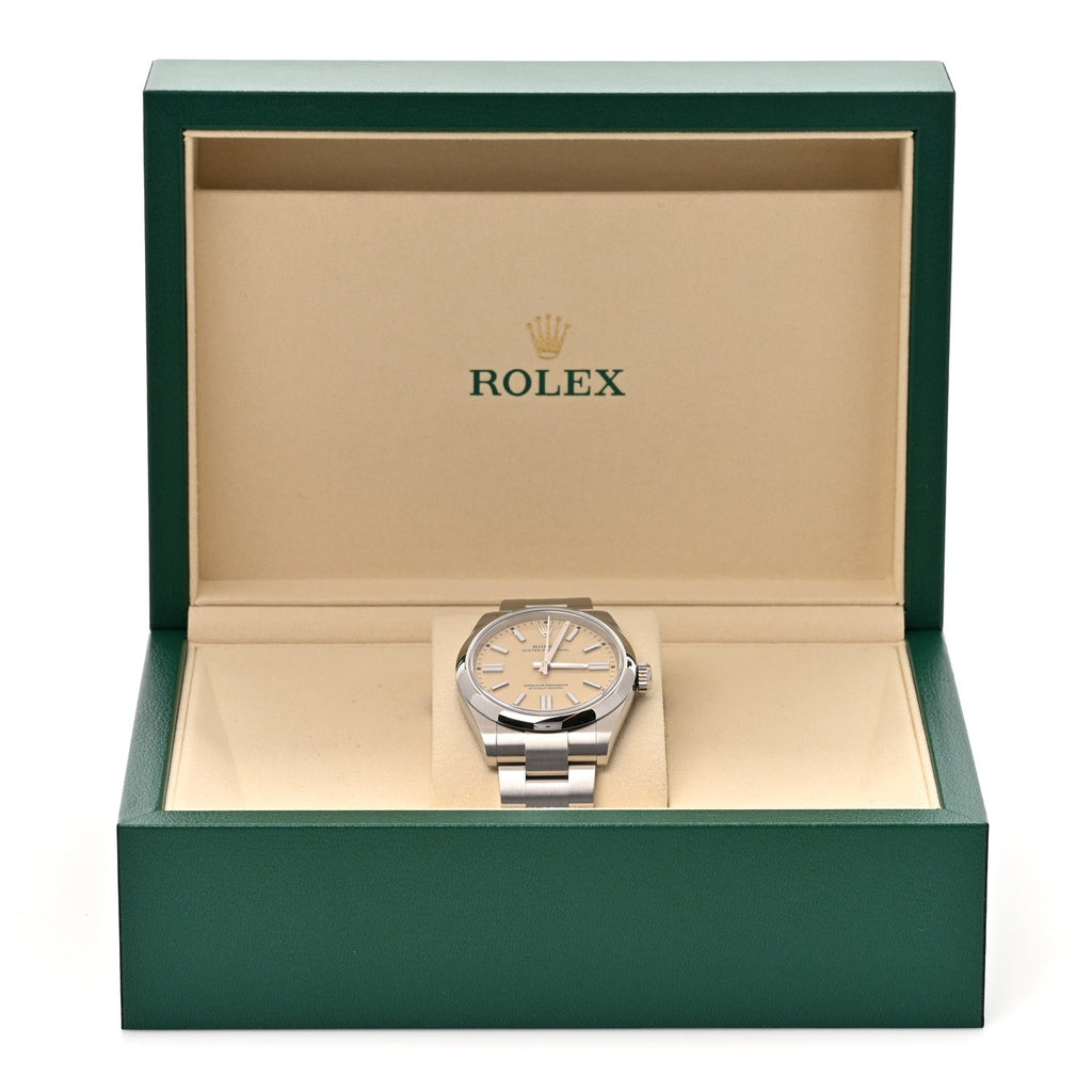 Stainless Steel 41mm Oyster Perpetual Watch Beige 134300