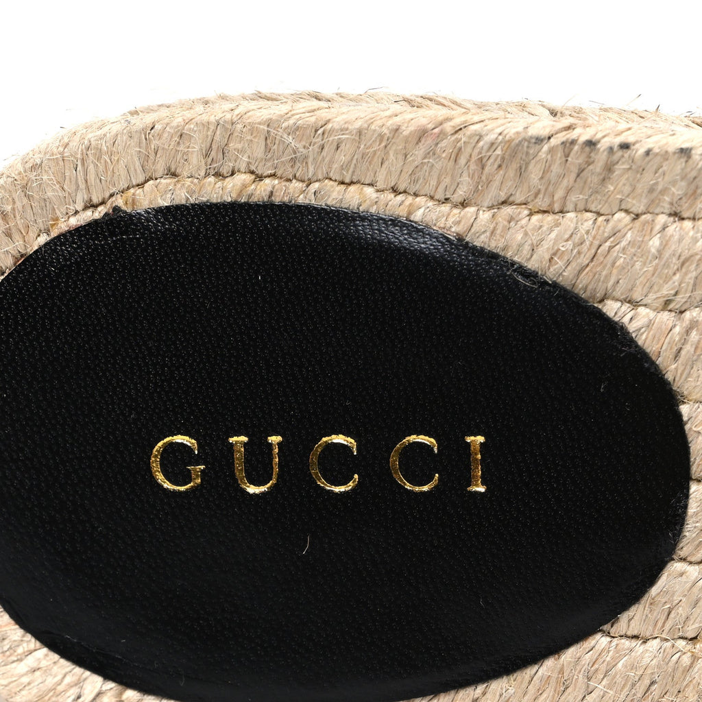 Nappa Matelasse GG Marmont Espadrille Slippers 37.5 Black