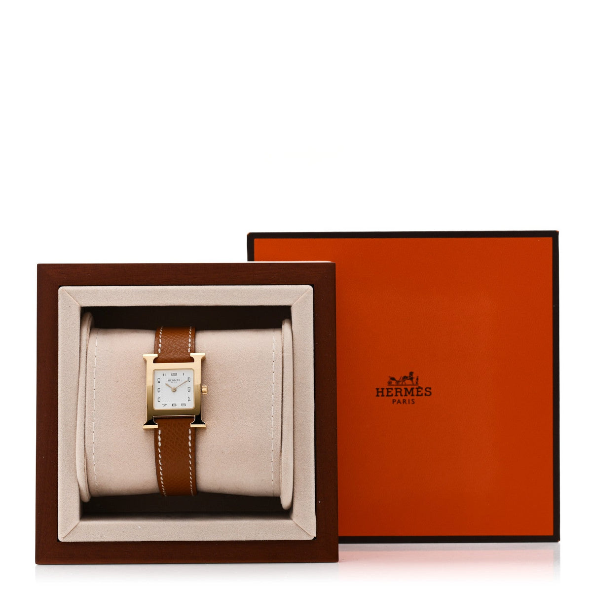 Stainless Steel Epsom 21mm Heure H Hour Quartz Watch Gold