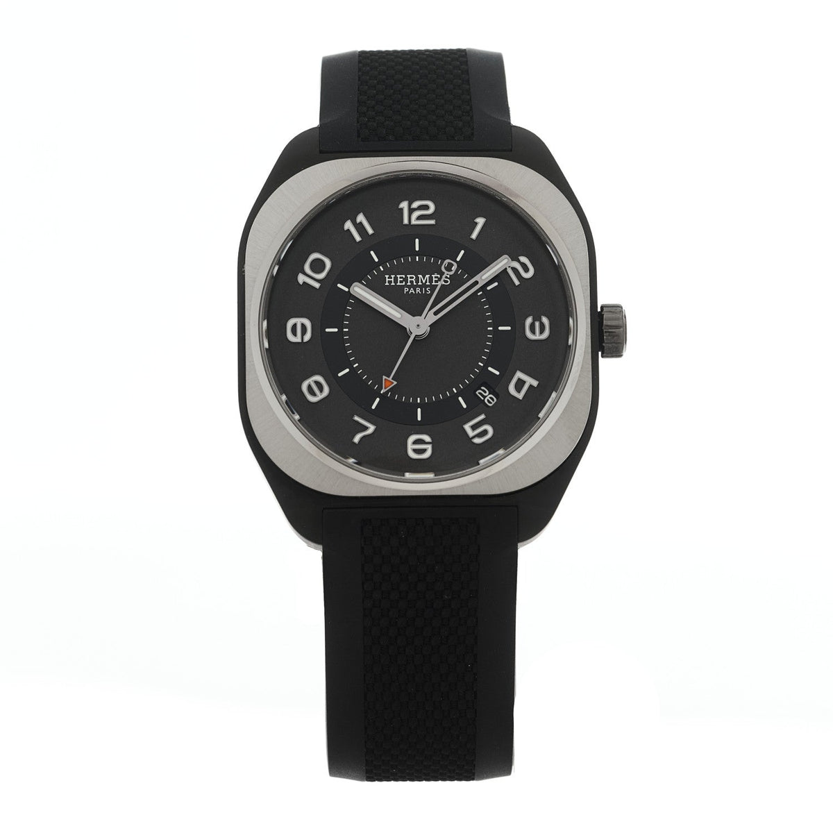 DLC Coated Titanium Rubber 39mm H08 Automatic Watch Noir