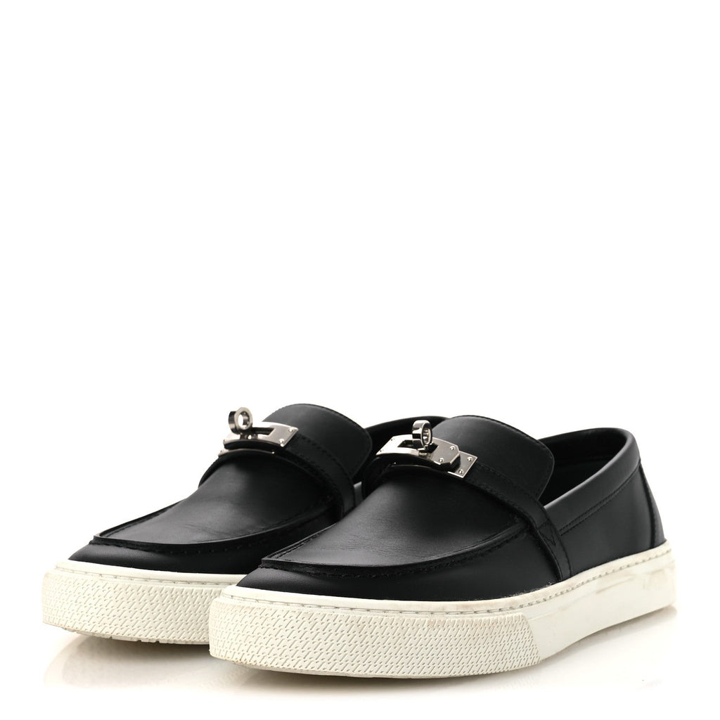 Calfskin Game Slip On Sneakers 37 Black