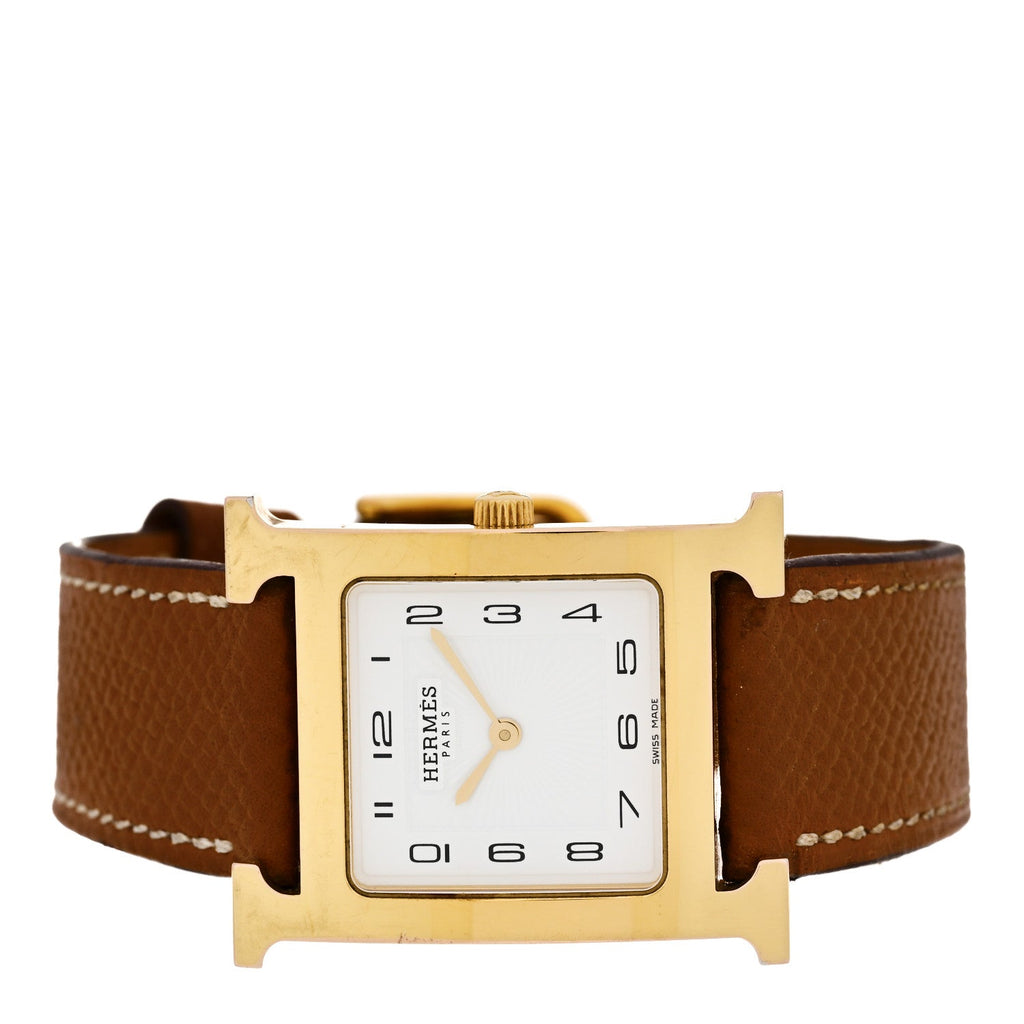 Stainless Steel Epsom 26mm Heure H Hour Quartz Watch Gold
