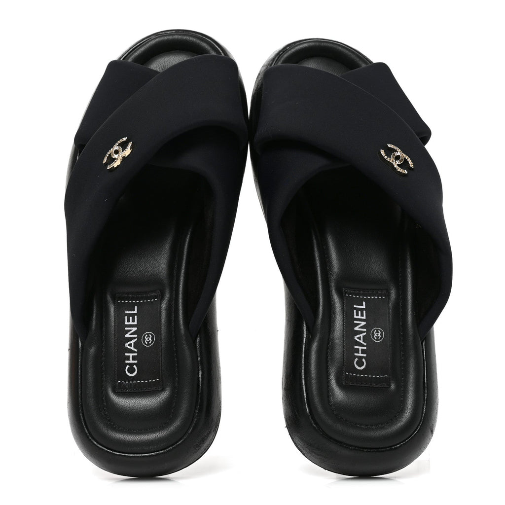 Fabric CC Mules Sandals 38 Black