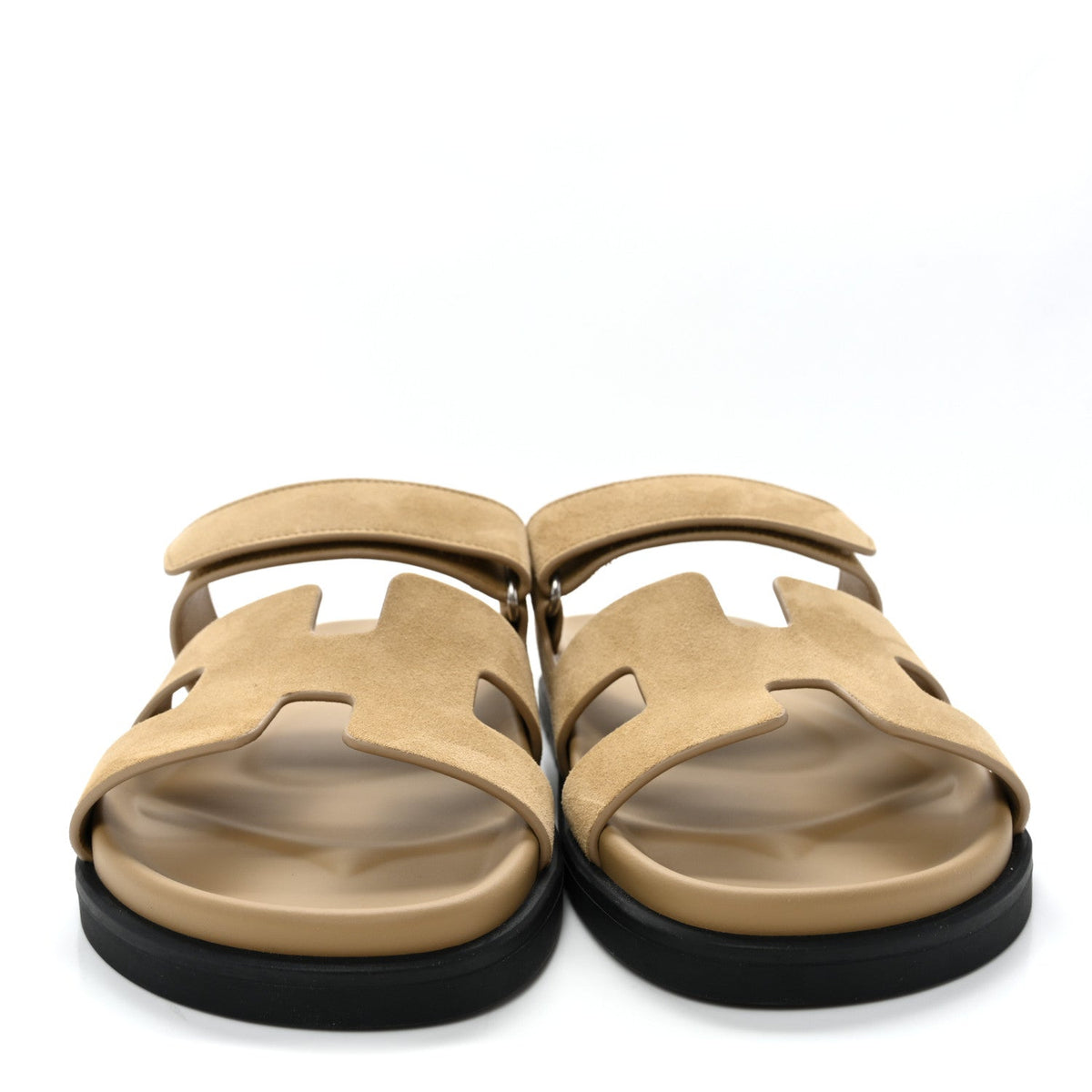 Suede Goatskin Womens Chypre Sandals 39 Beige Lin
