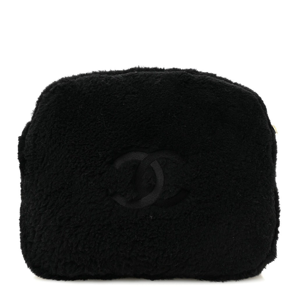 Shearling CC Flat Mules 35 Black
