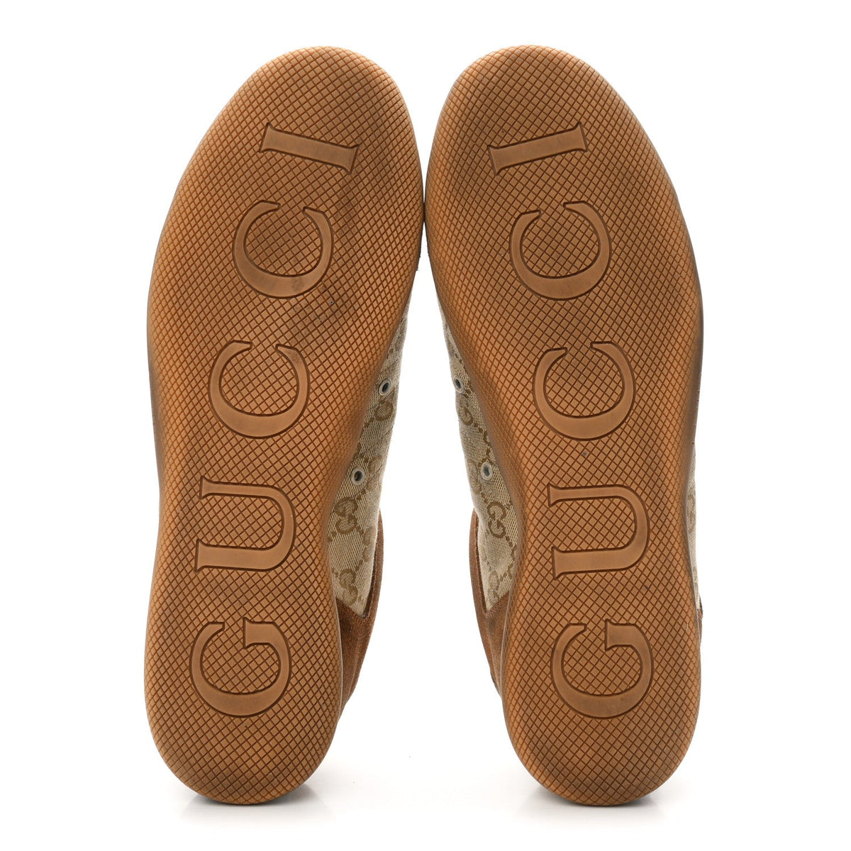 GG Monogram Suede Web Mens Shift Sneakers 10.5 Beige Brown