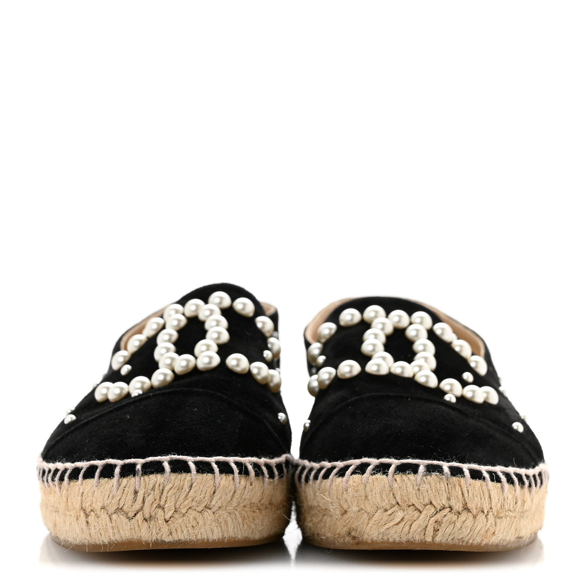 Suede Pearl CC Espadrilles 37 Black
