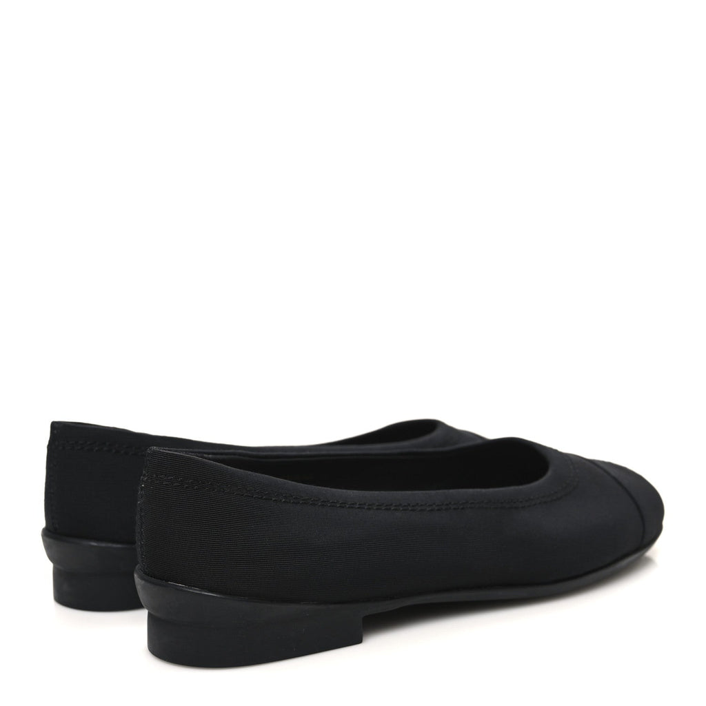 Grosgrain Cap Toe Uniform Ballerina Flats 36.5 Black