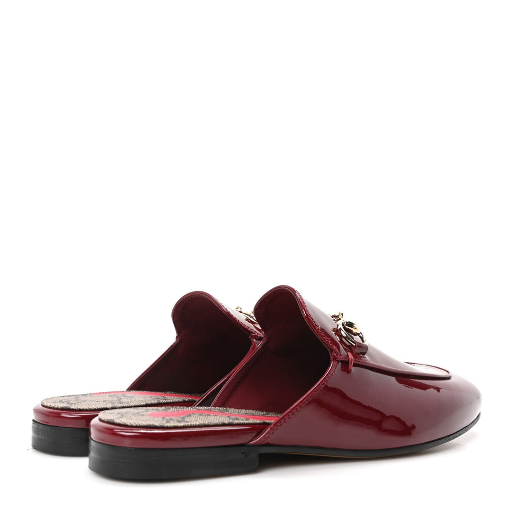 Patent Womens Princetown Slippers 36 Rosso Ancora