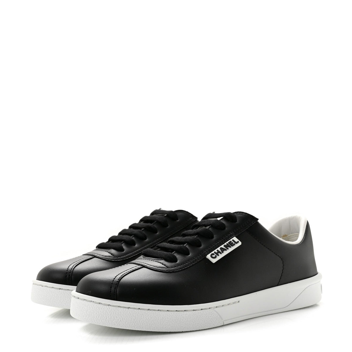 Calfskin CC Womens Sneakers 37 Black