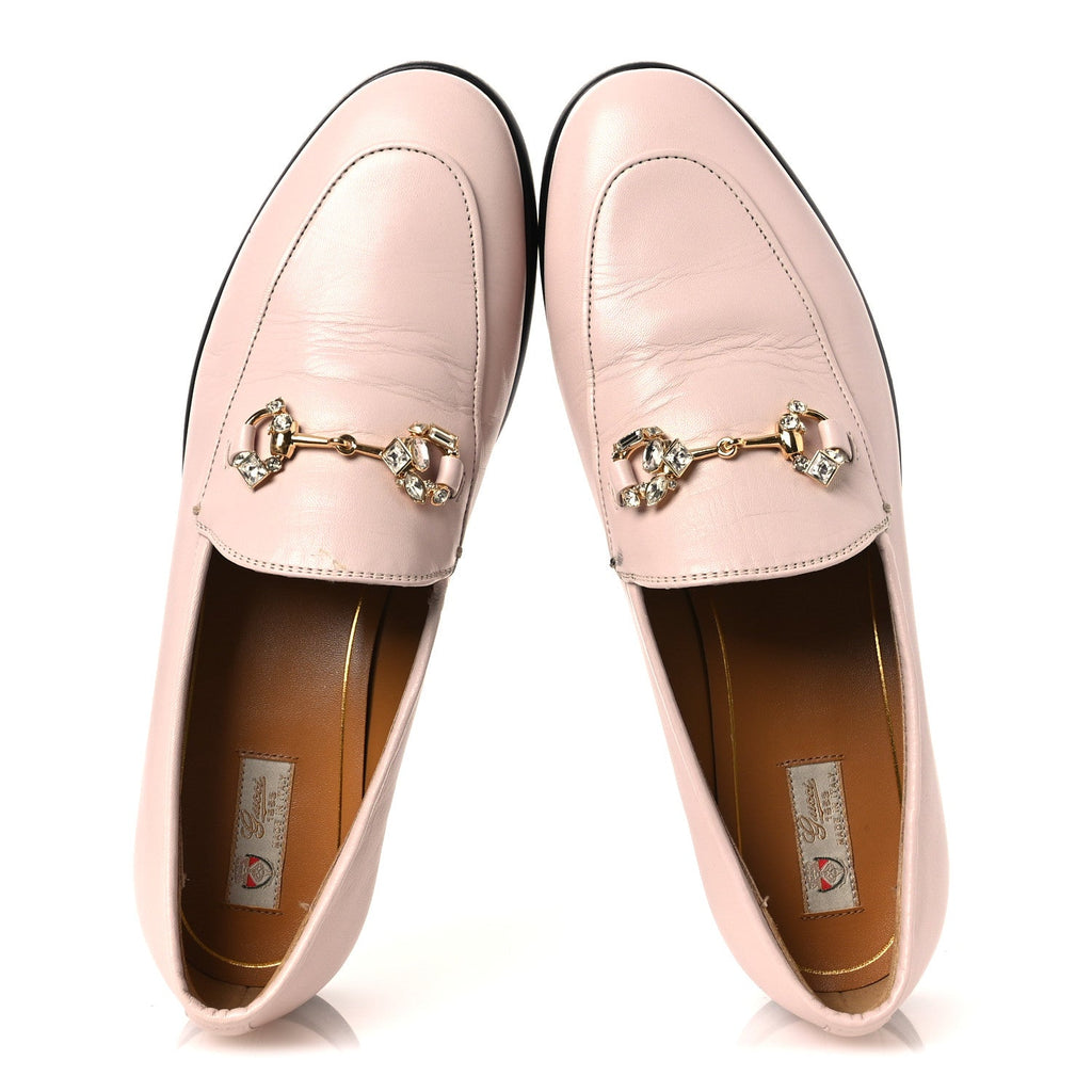 Malaga Kid Crystal Horsebit Womens Jordaan Loafers 37 Pink Hibiscus